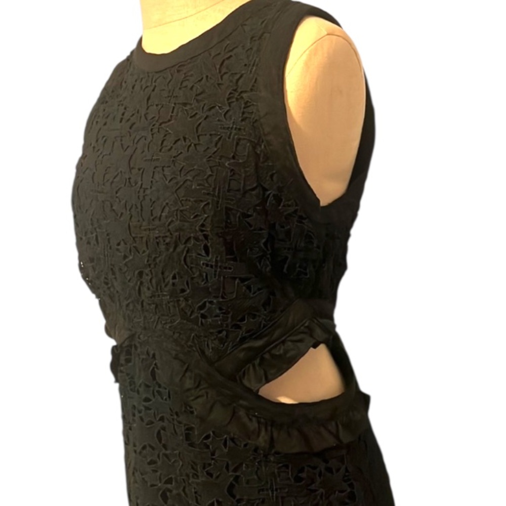 Authentic Saint Laurent luxury designer signature black star cutout dress sz 4 - Picture 11 of 11